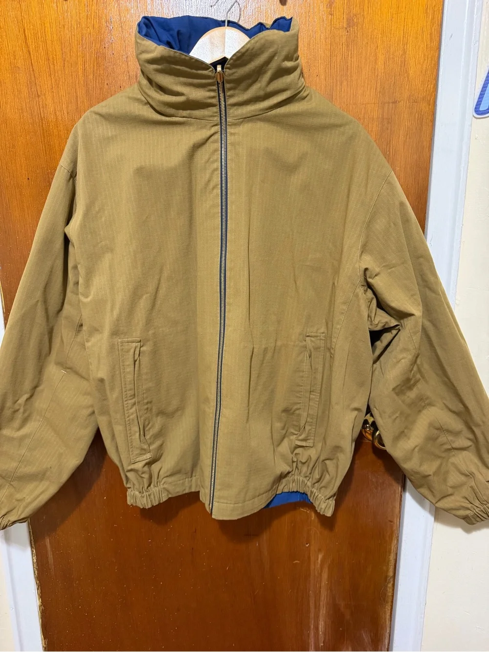 Gucci Reversible Men's Blue Logo Sleeve Jacket